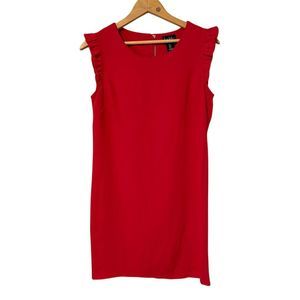 Nicole Miller New York Women's Red Ruffle Sleeve Dress Size 2
